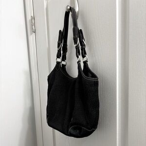 The Sak Black Shoulder Bag with Slouchy Hobo Design